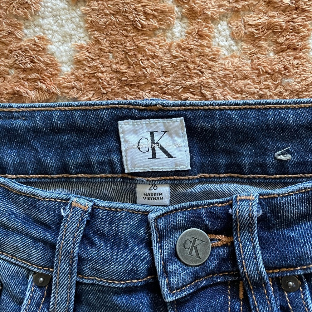 Calvin Klein distressed skinny jeans
